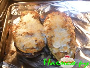Баклажаны с начинкой из картофеля
