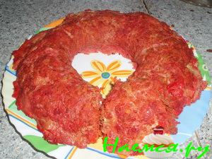 Свекольный кекс с мясом