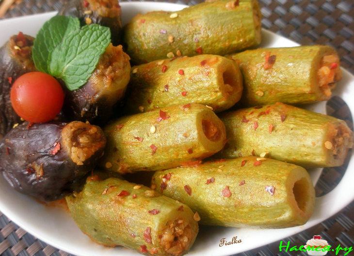 Долма из кабачков и баклажанов