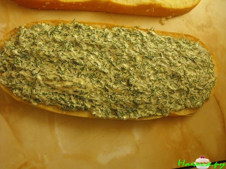 Закуска на багете "Светофор" Закуска на багете "Светофор"