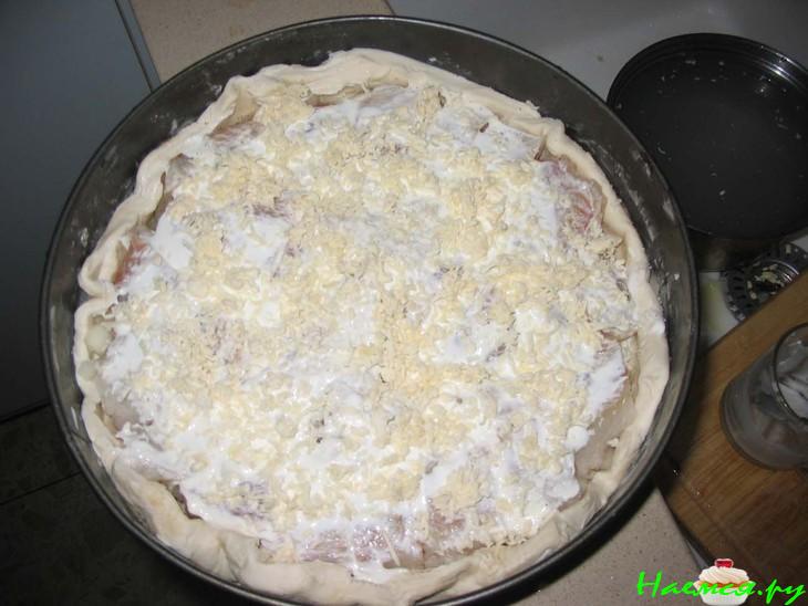Рыбный пирог с картофелем и сыром