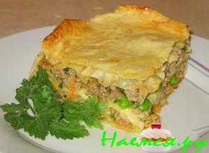Мясной пирог из лаваша