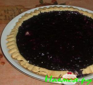 Черничный песочный пирог