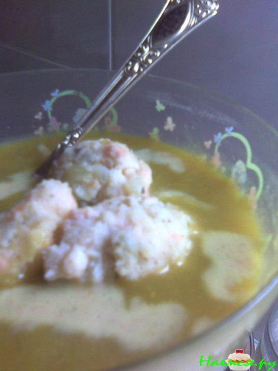 Суп-пюре с рыбными тефтельками для деток и не только