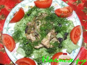 Пряная индейка с домашней лапшой