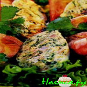 Экзотические яйца с креветками и свининой