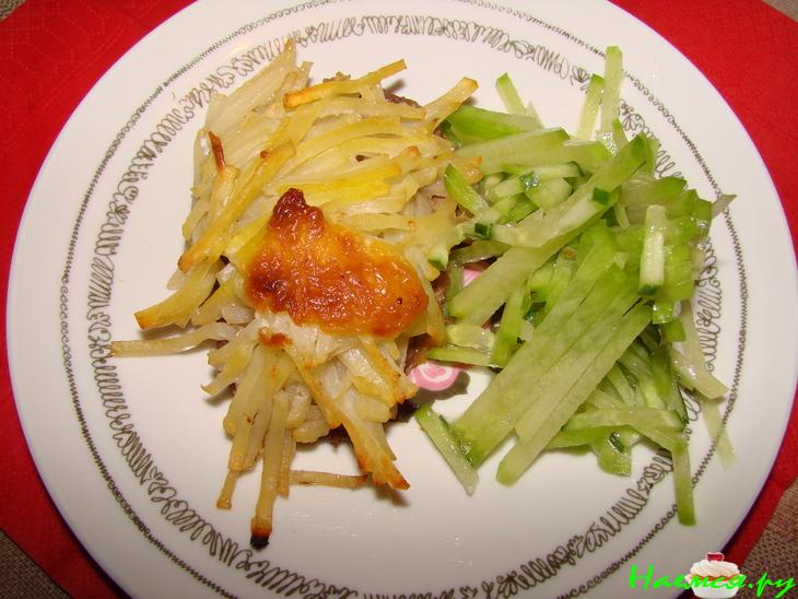 Отбивнушки из телятины с картофелем