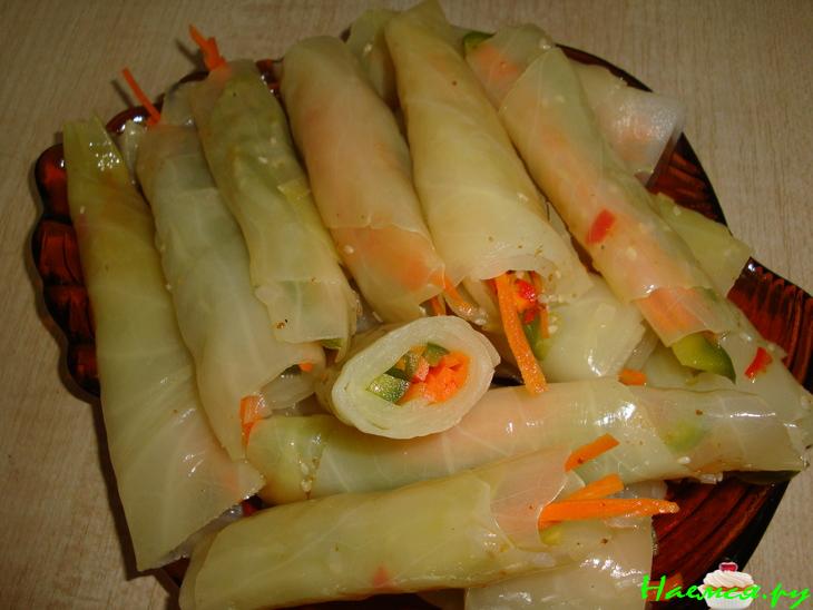 Закуска "Капустные рульки"