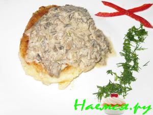 Фаршированные картофельные котлетки с грибочками