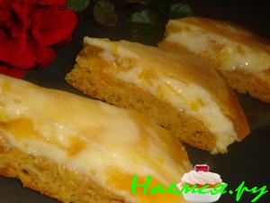 Апельсиновый пирог с ромовым кремом