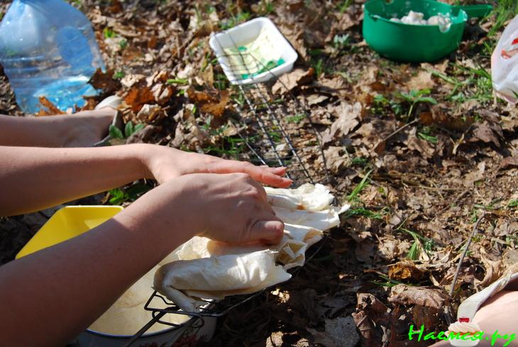 Хачапури на костре