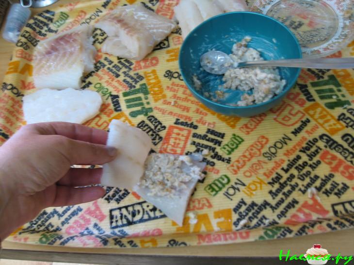 Рыба, запеченная с орехами