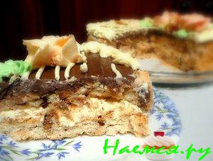 Торт "Киевский" с кремом на сгущенке, какао и коньяке Торт "Киевский" с кремом на сгущенке, какао и коньяке