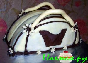 Торт "Сумка" (украшение)