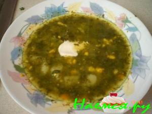 Зеленый супчик с подорожником