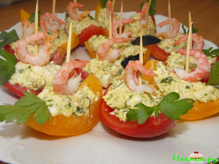 'Лодочки' с креветками