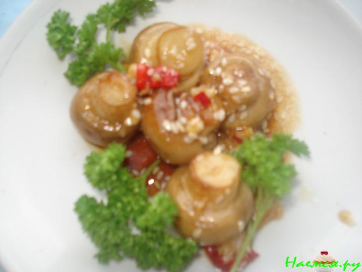 Грибы маринованные с кунжутом Грибы маринованные с кунжутом