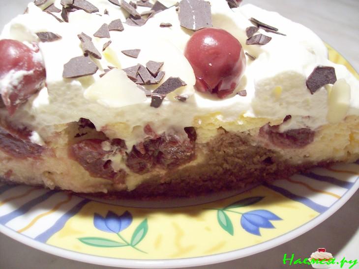 Творожно-вишнёвый пирог