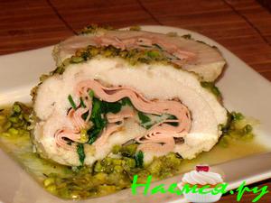 Куриные рулетики в фисташковой корочке (Rollata in crosta di pistacchi)