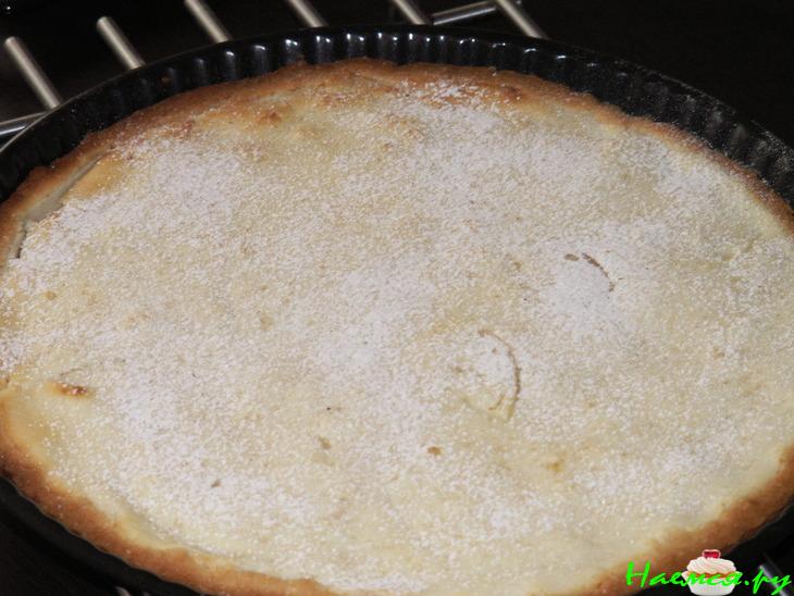 Творожно-яблочный пирог с корицей