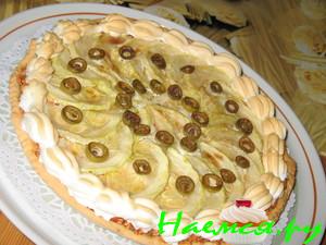 Пирог с крабовым мясом и кабачком