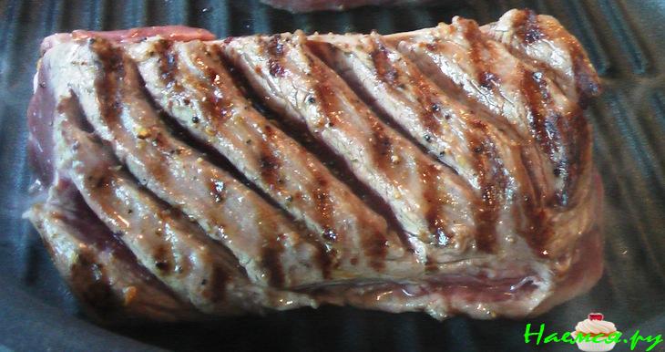 Говяжья вырезка с горчичным маслом