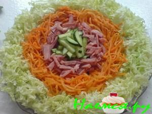 Салат "Радуга" с корейской морковкой