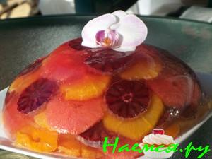 Французский цитрусового желатиновый десерт 'Орхидея'