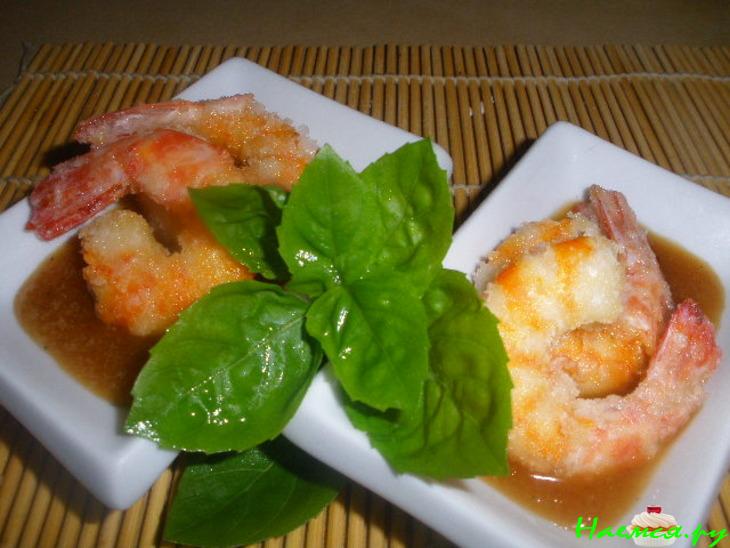 Креветки по-китайски с медом