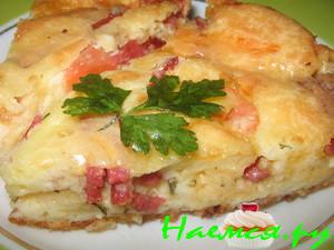 Пирог "Гость на пороге" с салями