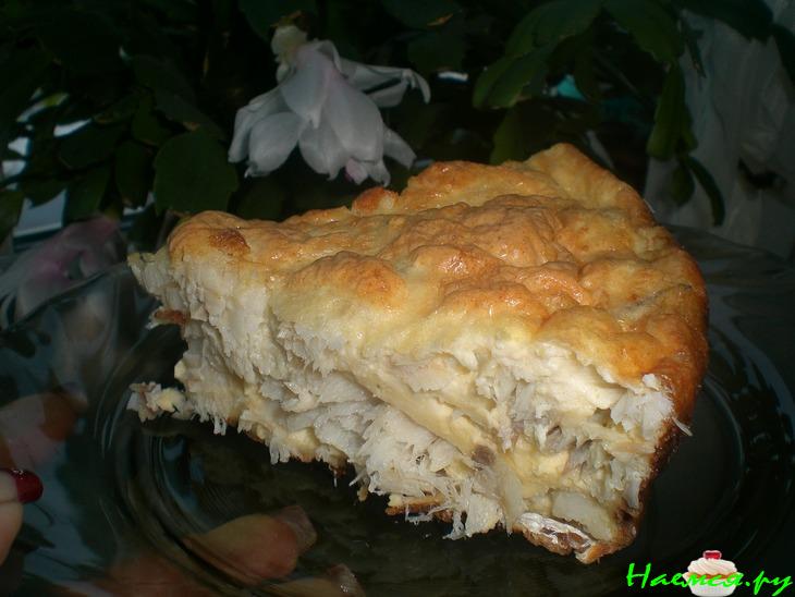 Пирог рыбный (у меня пикша)