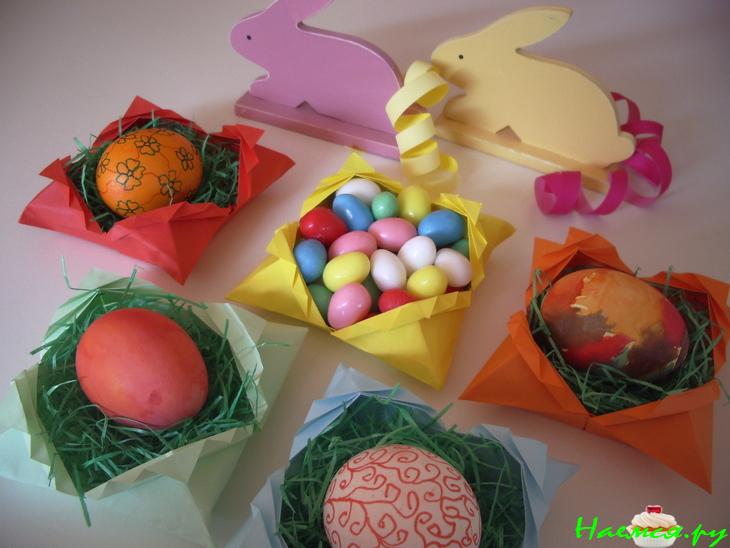 Японские корзиночки (украшение стола к Пасхе)