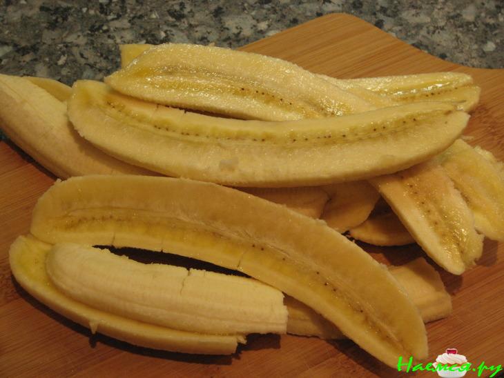 Пирог-перевертыш с бананами в карамели