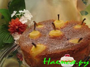 Торт бисквитный с грушами в сиропе Торт бисквитный с грушами в сиропе