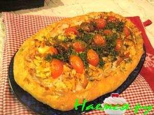 Пирог с копчёным лососем