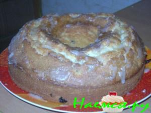 Лимонный пирог с изюмом