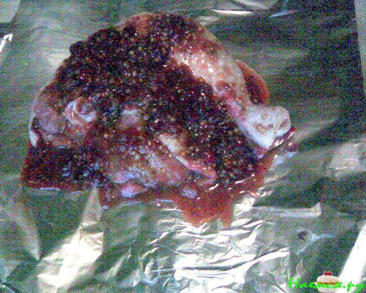 Куриный окорочок и рыбка в рубиновом маринаде 