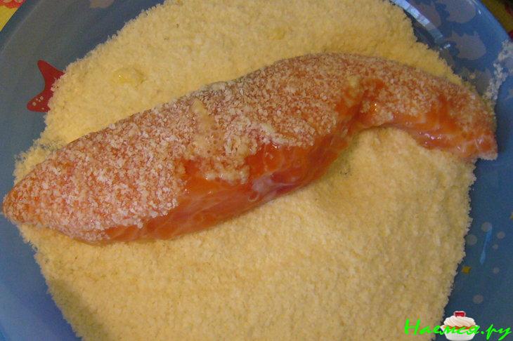 Сёмга в картофельной панировке Сёмга в картофельной панировке