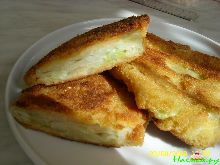 Капустный шницель в двойной панировке