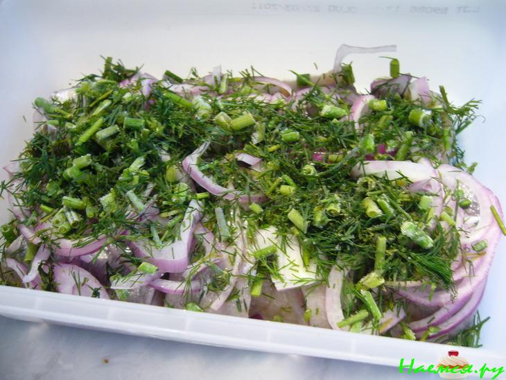 Селедочный салат с редиской