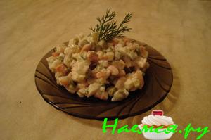 Салат из креветок с овощами Салат из креветок с овощами