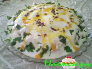 Картофельный салатик с морковкой, йогуртом и чесноком Картофельный салатик с морковкой, йогуртом и чесноком