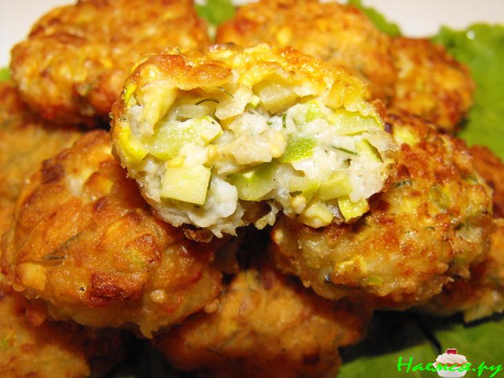 Фрикадельки из баклажанов и кабачков