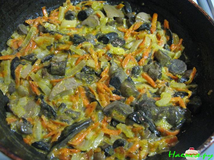 Пирог для ленивых с грибами