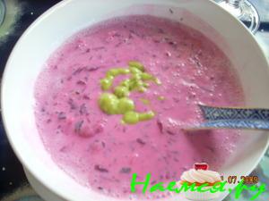 Холодный Свекольник с креветками Холодный Свекольник с креветками