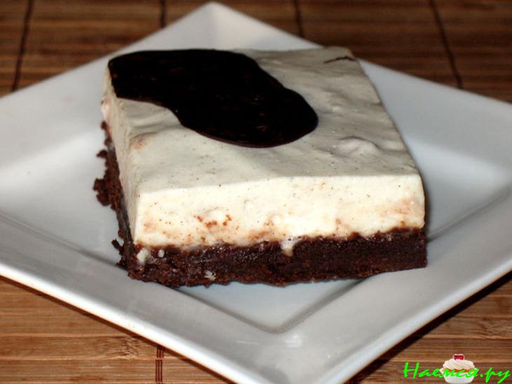 Шоколадно-молочное пирожное "Зорька"