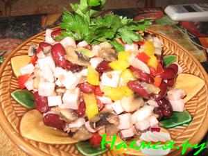 Салат из красной консервированной фасоли