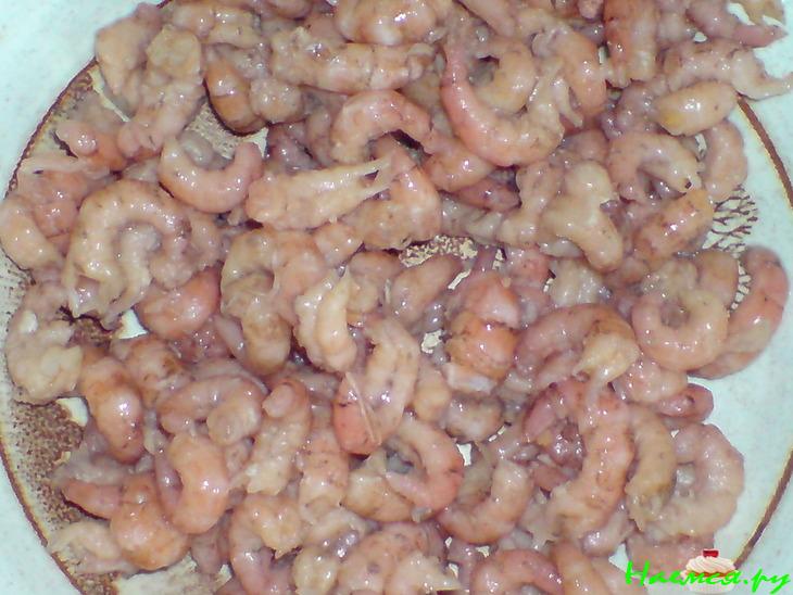 Салат из огурца и креветок