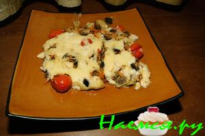 Запечённые овощи под соусом Бешамель