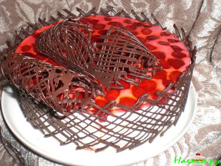 Торт 'Клубника в желе' любимому подарок на день рождения!